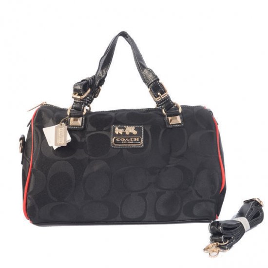 Coach In Signature Medium Black Luggage Bags AYD | Coach Outlet Canada